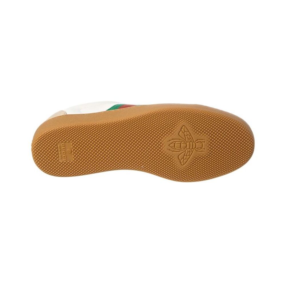 Gucci Leather & Suede Sneaker, White - Picture 4 of 5